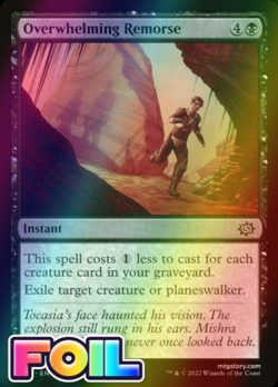 x1 Overwhelming Remorse BRO MTG 110/287 FOIL COMMON M/NM 1x - Image 1