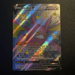Pokemon TCG Crobat V SWSH Black Star Promos SWSH098 Holo Promo - Image 1