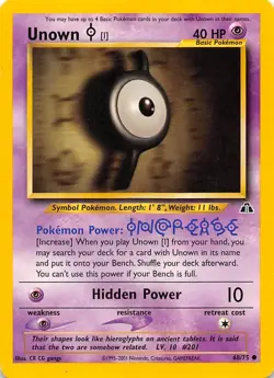 Unown [I] 68/75 Neo Discovery Pokemon 000615 - Image 1
