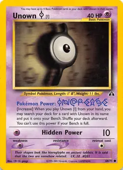 Unown [I] 68/75 Neo Discovery Pokemon 000603 - Image 1