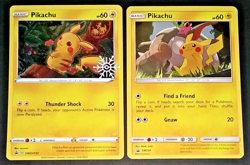 POKEMON PIKACHU HOLO PROMO LOT - HOLIDAY CALENDAR (SWSH153) + SUN & MOON (SM234) - Image 1