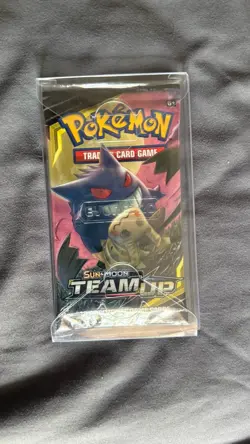 Pokemon Team Up Booster Pack Sealed Gengar Mimikyu Art - Image 1