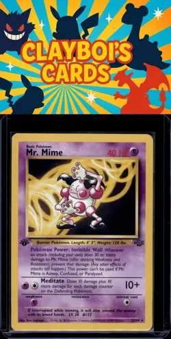 Mr. Mime Jungle Pokemon 22/64 First Edition Rare Lightly played - Image 1