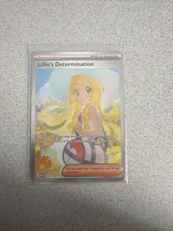 Pokemon TCG Lillie’s Determination Mega Evolution 184/132 SAR English NM In Hand - Image 1