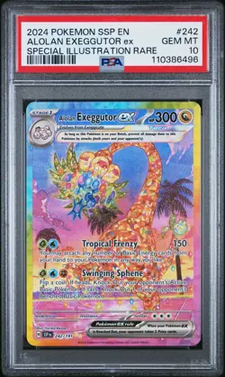 2024 POKEMON SSP EN-SURGING SPARKS #242 ALOLAN EXEGGUTOR EX PSA 10 - Image 1