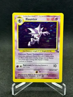 Pokemon TCG Haunter Fossil Holo Rare Unlimited Moderately Played Free Shipping - Image 1