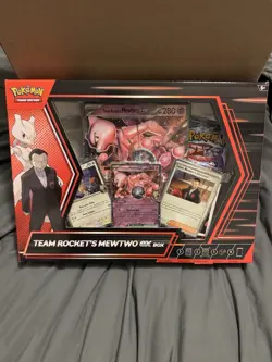 4 Sealed Boxes Team Rocket’s Mewtwo EX Collection Box Pokemon TCG Factory Sealed - Image 1