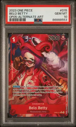 One Piece Card Belo Betty Alt Art OP05-015 Awakening of the New Era PSA 10 Gem - Image 1