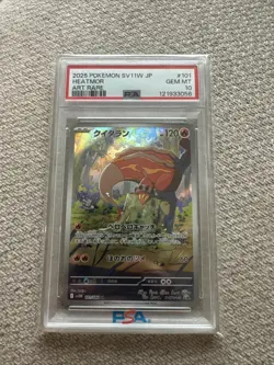 Heatmor AR 101/086 White Flare SV11W Pokemon Card Japanese PSA 10 GEM MT - Image 1