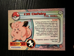 CLEFAIRY #35 - BLUE Logo - NON- HOLO - SERIES 1 - TOPPS Pokemon Card - Image 2
