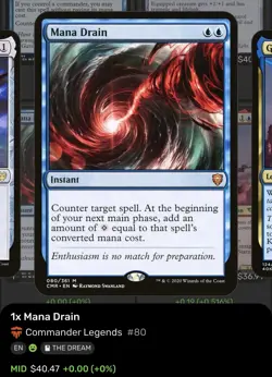 Mana Drain Commander Legends Regular Card MTG Magic the Gathering - Image 1
