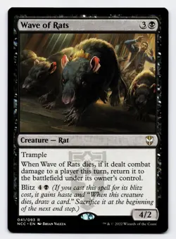 Wave of Rats [041/093] NCC Rare Non-Foil [MTG Card English] - Image 1