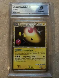 Pokemon Ampharos Prime Holo Card HGSS HeartGold SoulSilver 2010 Rare - Image 1