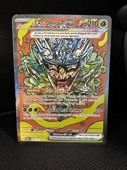 Pokemon Prismatic Evolutions TCG Teal Mask Ogerpon EX 145/131 SIR Card - Image 1