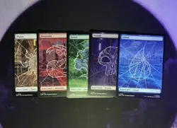 MTG * Full Art Basic Lands Spider-Man * 1X Each Color * NM - Image 1