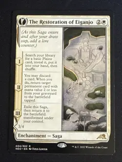 1x The Restoration Of Eiganjo (34) Kamigawa Neon Dynasty LP MTG Magic x1 MKE - Image 1