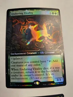 MTG -FOIL Enduring Vitality Ext Art - Duskmourn - 381 - Image 1