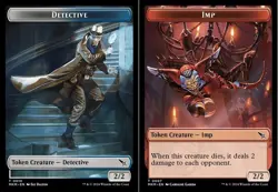 Detective (0010) // Imp (0007) Double-Sided Token - Foil x1 - Murders at Karlov - Image 1