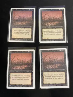 MtG 4x Cursed Land Revised Magic the Gathering (Enchant Land) - Image 1