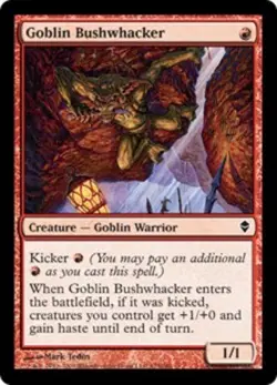 1x Goblin Bushwhacker Light Play MTG Magic - Kid Icarus - - Image 1