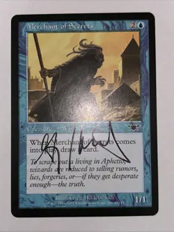 Signed Merchant Of Secrets Illus Greg Hildebrandt MTG Magic The Gathering - Image 1
