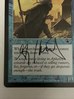 Signed Merchant Of Secrets Illus Greg Hildebrandt MTG Magic The Gathering - Image 5