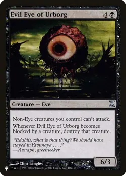 Evil Eye of Urborg 107 PLST TSP Clint Langley MTG Black Creature Destroy - Image 1