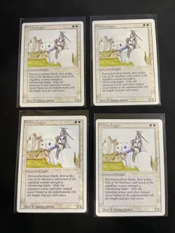 MtG 4x White Knight Revised Magic the Gathering - Image 1