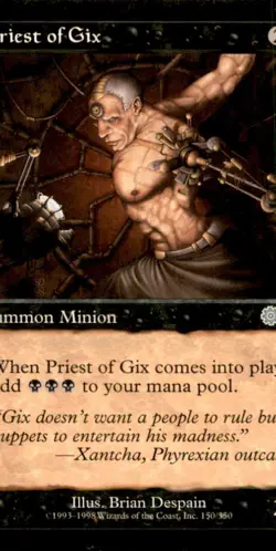 MTG Priest of Gix LP Light Play Urza's Saga [2675] - Image 1