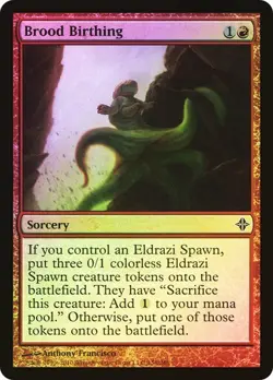 Rise of the Eldrazi MTG Foil Brood Birthing Magic - Image 1