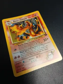 2000 Pokemon Gym Challenge Blaine's Charizard 4/130 Holo Foil Unlimited WOTC - Image 2