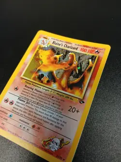 2000 Pokemon Gym Challenge Blaine's Charizard 4/130 Holo Foil Unlimited WOTC - Image 3