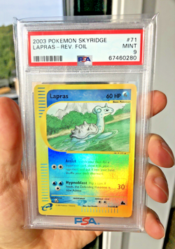 Pokemon Lapras Reverse Holo Skyridge 2003 71/144 Pokemon TCG PSA 9 MINT - Image 1