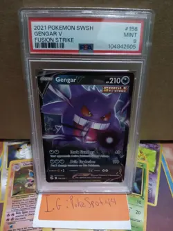 Pokemon 2021 Fusion Strike Gengar V PSA 9 Mint #156/264 - Image 3