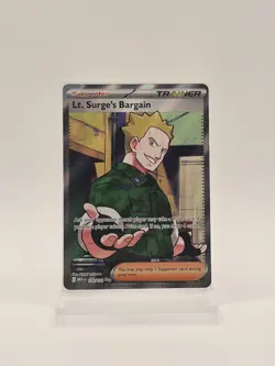 Lt. Surge's Bargain 170/132 Ultra Rare Full Art Pokemon Mega Evolution - Image 1