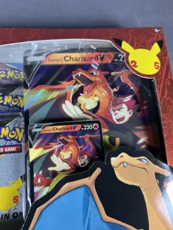 Pokemon TCG: Celebrations Collection Box Lance's Charizard V New Sealed Pikachu - Image 2