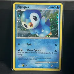 Pokemon TCG Piplup DP03 Diamond & Pearl Promo SWIRL 🌀 MINOR ERROR HOLO BLEED - Image 1
