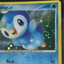 Pokemon TCG Piplup DP03 Diamond & Pearl Promo SWIRL 🌀 MINOR ERROR HOLO BLEED - Image 3