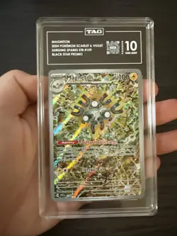 2024 Pokemon SVP Magneton 159 Black Star Promo Surging Sparks TAG 10 Gem Mint - Image 3