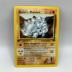 Pokemon TCG - Blaine's Rhyhorn 65/132 1st Edition - WOTC Gym Challenge - NM/LP - Image 1
