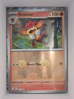 Pokemon TCG Simisear Masterball Holo 015/086 White Flare English Near Mint - Image 1