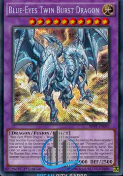 Yugioh Blue-Eyes Twin Burst Dragon SHVI-EN099 Secret Rare 1st Edition - Image 1