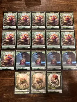 18x Saproling Creature Tokens MTG Magic The Gathering Mixed Card Lot Collection - Image 1