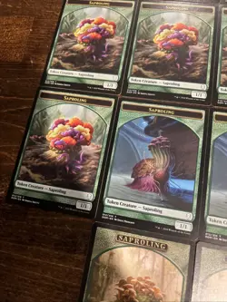 18x Saproling Creature Tokens MTG Magic The Gathering Mixed Card Lot Collection - Image 5