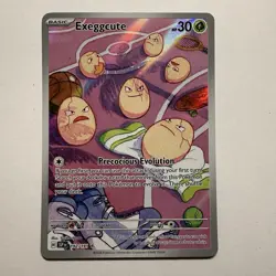 Pokemon TCG Surging Sparks Exeggcute 192/191 Illustration Rare Holo Card NM - Image 1