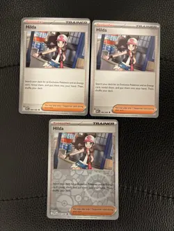 Hilda 084/086 Sv: White Flare Pokemon Card Lot 3x - 2 Regular 1 Reverse Holo - Image 1