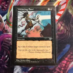 Vintage MTG Withering Boon Mirage Regular Card Magic Gathering NM - Image 1