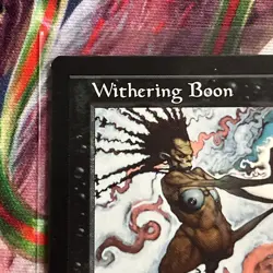Vintage MTG Withering Boon Mirage Regular Card Magic Gathering NM - Image 2