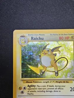 🟡 4th Print Raichu 14/102 Holo 🟡 Base Set Pokemon Card 1999 2000 UK 🟡 - Image 5
