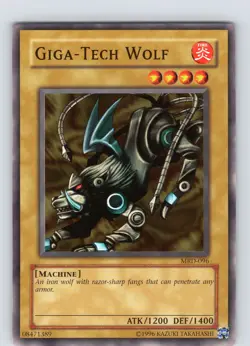 Yu-Gi-Oh TCG Giga-Tech Wolf MRD-096 Unlimited Regular Common Card Played LP - Image 1